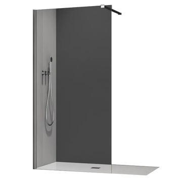 Душевая перегородка Koer SR SP01-100x200-TR-01 Walk-In прозрачное стекло Easy Clean 8мм, хром (KR5393) KR5393 фото