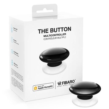 Кнопка керування FIBARO The Button Apple HomeKit, black (чорний) - FGBHPB-101-2 Fibaro 12289 11245/12289 фото