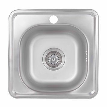 Кухонная мойка Brinex 3838 0,6 мм Satin (BRIN3835SAT06) SD00054081 фото