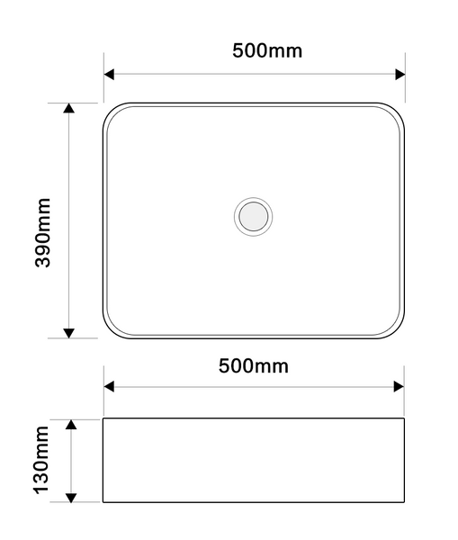 Раковина накладная MIXXUS PREMIUM DIVERSE-0110 MARBLE-BLACK 500х390х130mm (MP6517) MP6517 фото