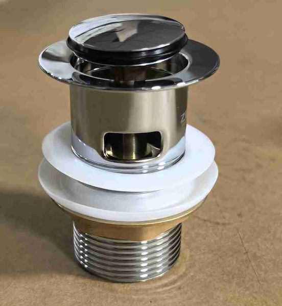 Донный клапан для раковины Zerix BV-05 1 1/4'' с переливом автоматический СLICK-СLACK (Цвет хром) (ZX6022) ZX6022 фото