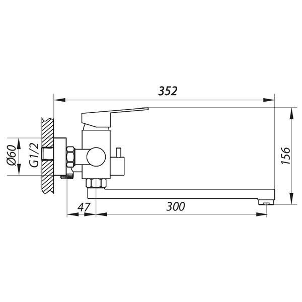Смеситель для ванны Zerix LR72203 (LL1198) LL1198 фото