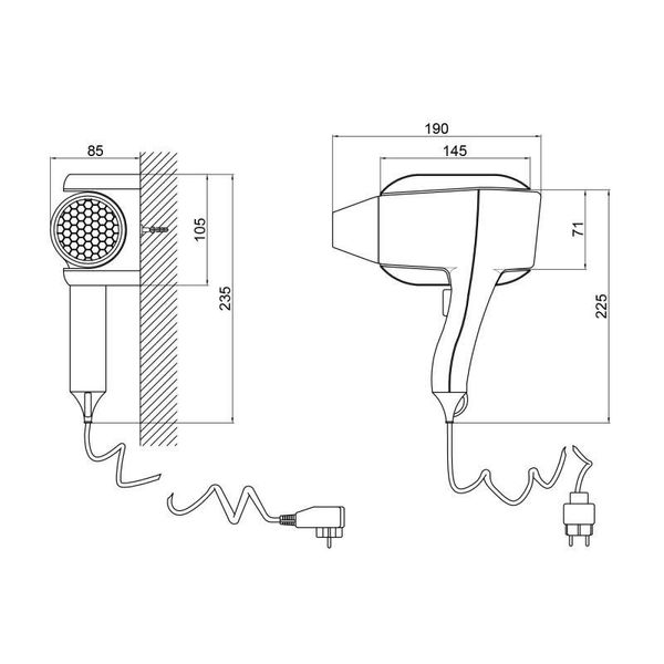 Фен з тримачем Qtap Pohodli 1200 Вт QTF1200ROP White (Pobut) SD00042871 фото