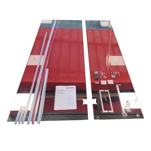 Двері у нішу розпашні KOER SR SD04-120x200-TR-07 прозоре скло EASY CLEAN 10мм графіт (KR5388) KR5388 фото