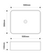 Раковина накладная MIXXUS PREMIUM DIVERSE-0110 MARBLE-BLACK 500х390х130mm (MP6517) MP6517 фото 8
