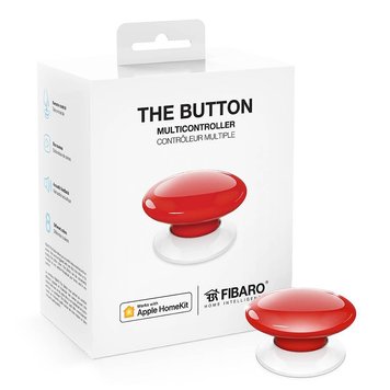 Кнопка керування FIBARO The Button Apple HomeKit, red (червоний) - FGBHPB-101-3 Fibaro 12290 11246/12290 фото