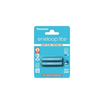 Акумулятор Panasonic Eneloop Lite AAA 550 2шт mAH NI-MH (BK-4LCCE / 2BE) Panasonic 12316 7248/2892 фото