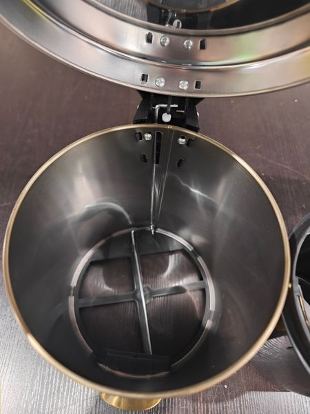 Мусорное ведро с плавным закрытием круглое Mixxus Ellipse-TC0205 Brushed Gold 5л (цвет матовое золото) (MI8400) MI8400 фото
