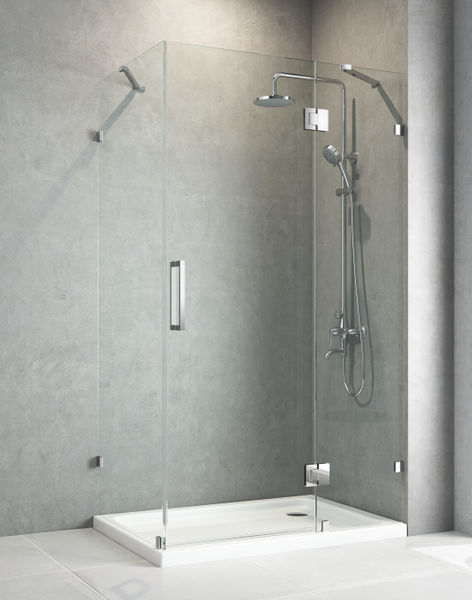 Боковая стенка для кабины Koer SR SW04-90x200-TR-07 прозрачное стекло Easy Clean 10мм, графит (KR5391) KR5391 фото