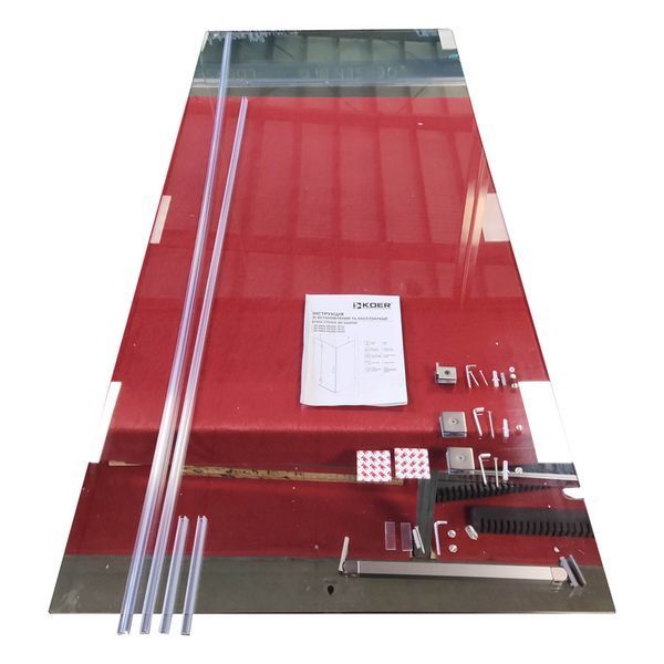 Боковая стенка для кабины Koer SR SW04-90x200-TR-07 прозрачное стекло Easy Clean 10мм, графит (KR5391) KR5391 фото