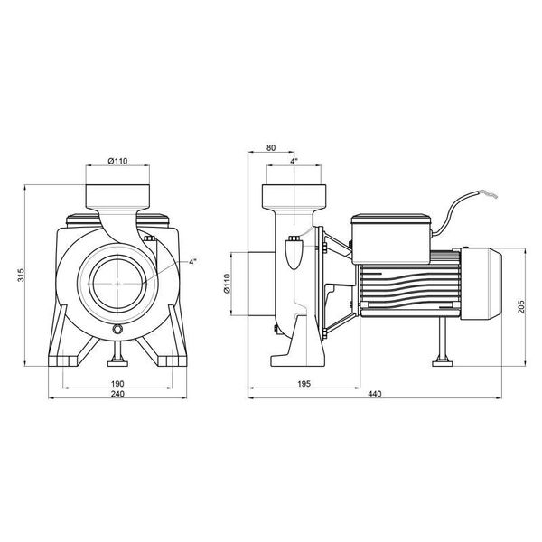 Насос поверхневий відцентровий Thermo Alliance CPm300/4 2,2 кВт SD00046832 фото