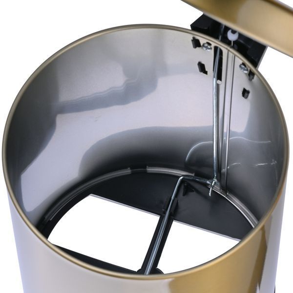Мусорное ведро с плавным закрытием круглое Mixxus Ellipse-TC0205 Brushed Gold 5л (цвет матовое золото) (MI8400) MI8400 фото
