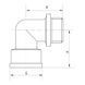 Угол 1/2'' НВ (хром) Koer KF.L06MF.CHR (KF0127) KF0127 фото 2