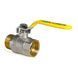 Кран кульовий KOER KR.215.G - 1 1/4" FM ГШВ YELLOW, ручка "важіль" жовта (KR0125) KR0125 фото 2