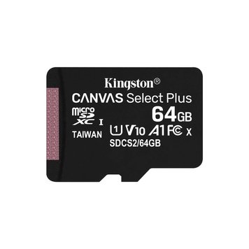 Карта пам'яті Kingston 64GB microSDXC Class 10 Canvas Select Plus 100R A1 (SDCS2/64GBSP) 8619/10746 фото