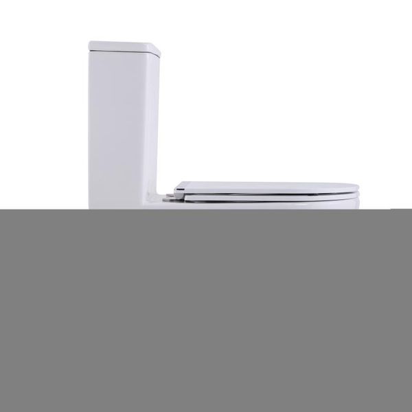 Унитаз-моноблок напольный Qtap Swan Ultra Quiet безободковый с сиденьем Soft-Close WHITE QT16226080AW SD00052582 фото