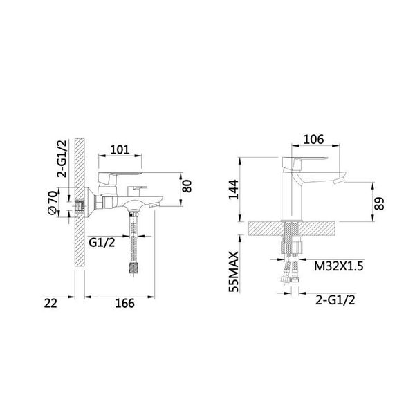 Набір змішувачів Latwa 001 + Latwa 006 White SD00052486 фото