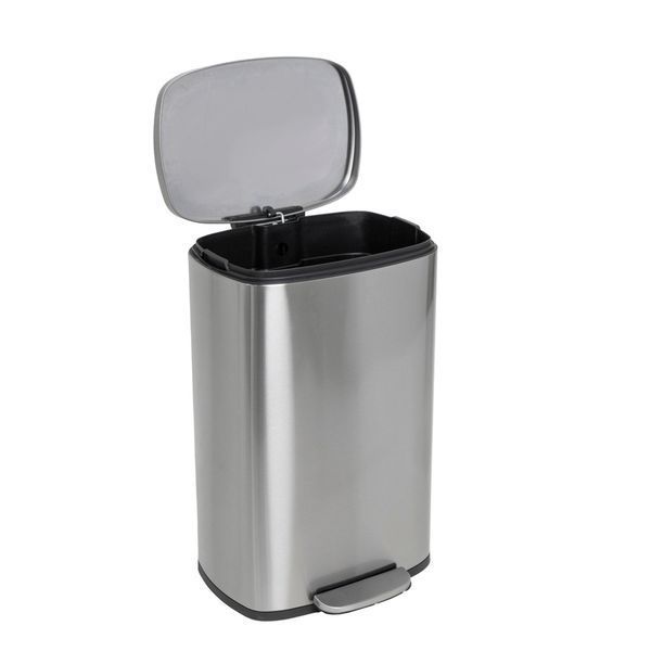 Відро для сміття з плавним закриттям прямокутне Mixxus Bevel-TC0105 SS Color 5л колір наржавійка (MI7086) MI7086 фото