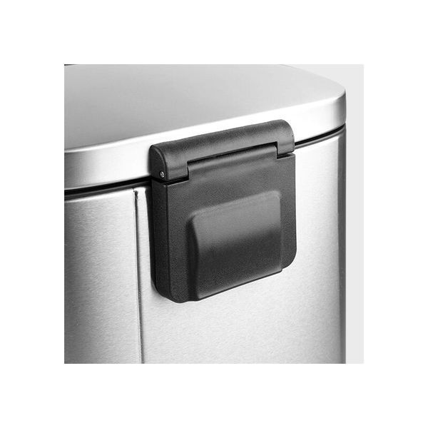 Відро для сміття з плавним закриттям прямокутне Mixxus Bevel-TC0105 SS Color 5л колір наржавійка (MI7086) MI7086 фото