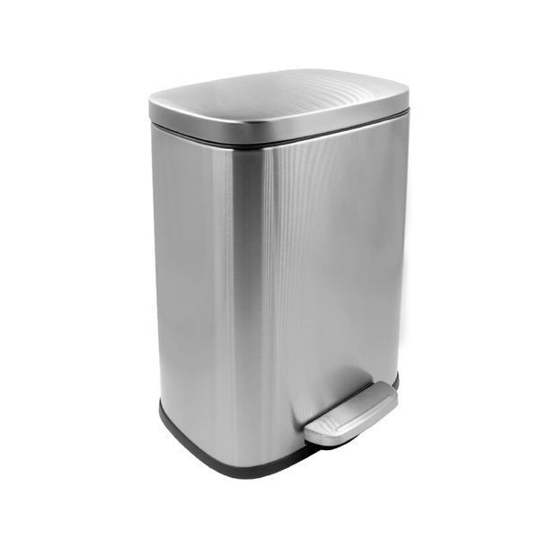 Відро для сміття з плавним закриттям прямокутне Mixxus Bevel-TC0105 SS Color 5л колір наржавійка (MI7086) MI7086 фото