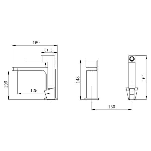 Смеситель для раковины Qtap Gemini (с гигиеническим душем) QTGEM272BLM45690 Black Matt SD00051814 фото