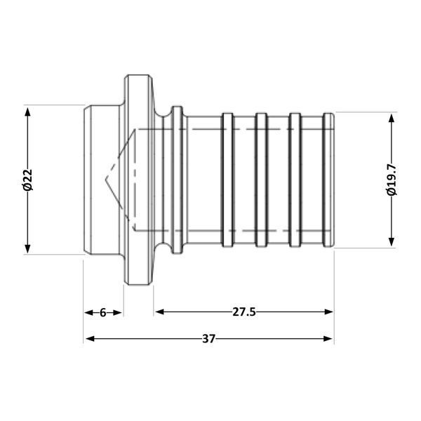 Заглушка натяжна Icma №1042 d25х3,5 851042GX05 SD00053921 фото