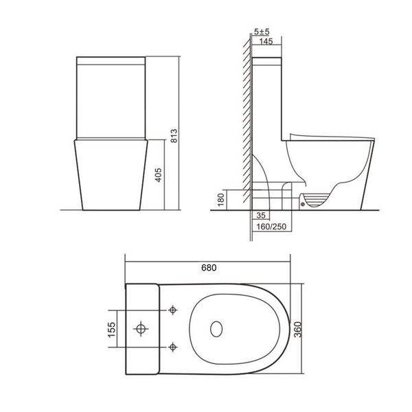 Унитаз-моноблок напольный Qtap Swan Ultra Quiet безободковый с сиденьем Soft-Close WHITE QT16226080AW SD00052582 фото