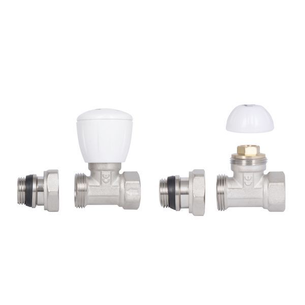 Комплект радіаторних кранів Thermo Alliance Standart 1/2" ВН прямий TAS230W15 SD00053599 фото