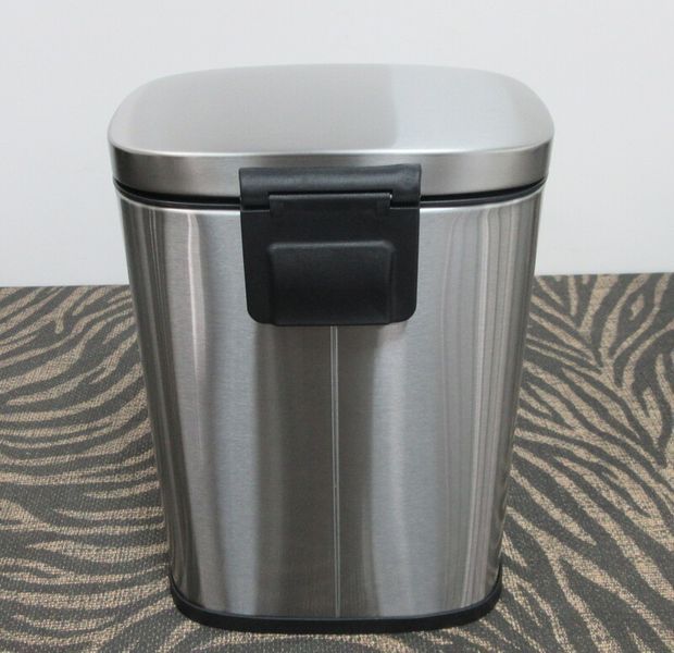 Відро для сміття з плавним закриттям прямокутне Mixxus Bevel-TC0105 SS Color 5л колір наржавійка (MI7086) MI7086 фото