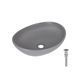 Раковина накладная Qtap Dove 415x340x140 мм, Stone grey, овальная, с донным клапаном QTDOV188SG49783 SD00055907 фото 7