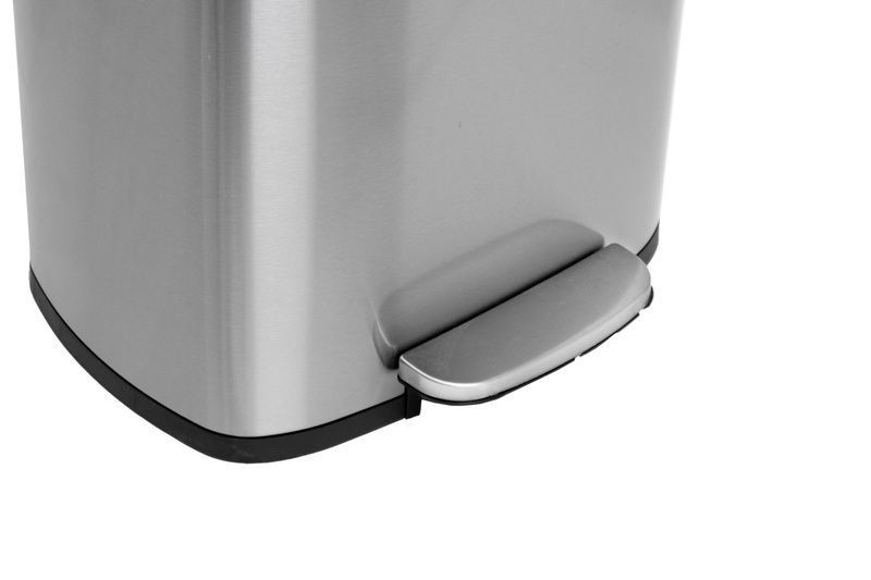 Відро для сміття з плавним закриттям прямокутне Mixxus Bevel-TC0105 SS Color 5л колір наржавійка (MI7086) MI7086 фото
