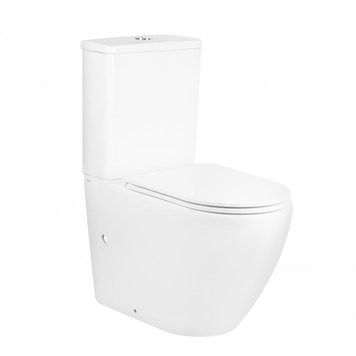 Унітаз-компакт Qtap Robin Ultra Quiet безобідковий із сидінням Soft-close QT13222128AUQ1W SD00051949 фото