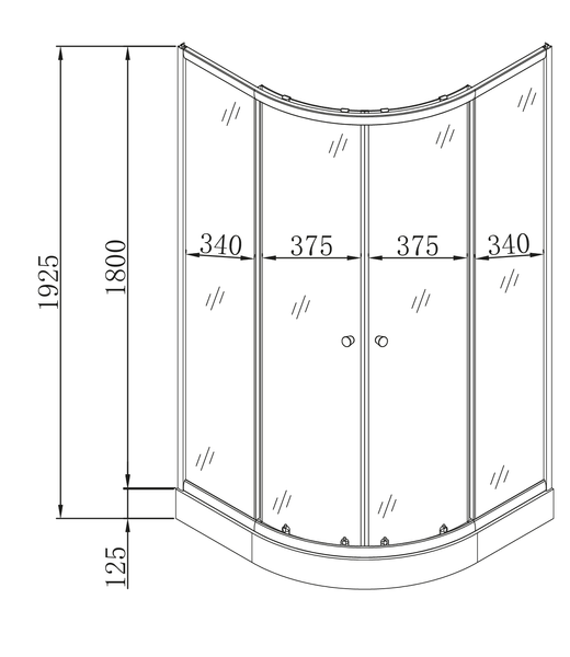 Душевая кабина с низким поддоном Mixxus PLAIN SCT02-90x90x195-GR SATIN серое тонированное стекло 4мм (MI6898) MI6898 фото