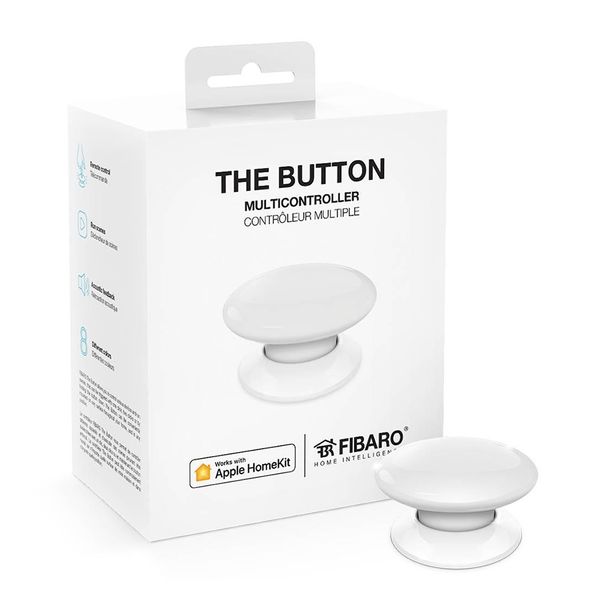 Кнопка керування FIBARO The Button Apple HomeKit, white (білий) - FGBHPB-101-1 Fibaro 12291-1 11247/12291 фото