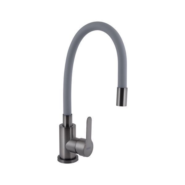 Смеситель для кухни Brinex Pure 015F3 с гибким изливом Graphite/Grey BRIPUR015F3GRG SD00053182 фото
