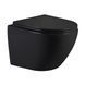 Унитаз подвесной Qtap Jay Ultra Quiet 485х360х320 мм, Matt Black, сиденьем Slim Duroplast/ Soft-close/ Quick Relase QT07335177MB SD00054232 фото 1