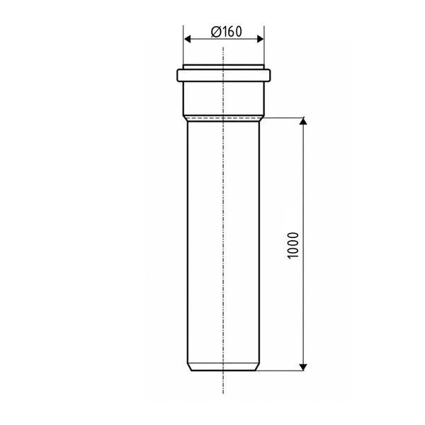 Труба канализационная Ostendorf-OSMA KG System d160&times;1000&nbsp;мм SD00057297 фото