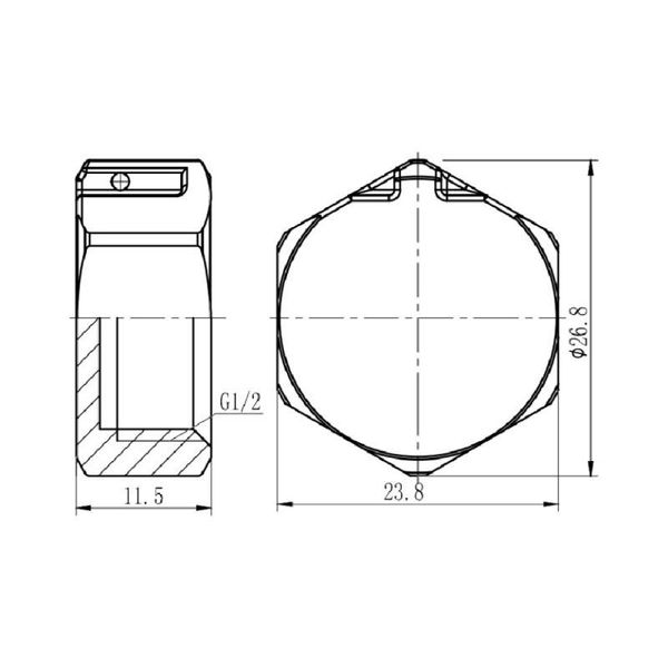 Заглушка SD Forte 1/2" ВР хром SF352H15 SD00002520 фото