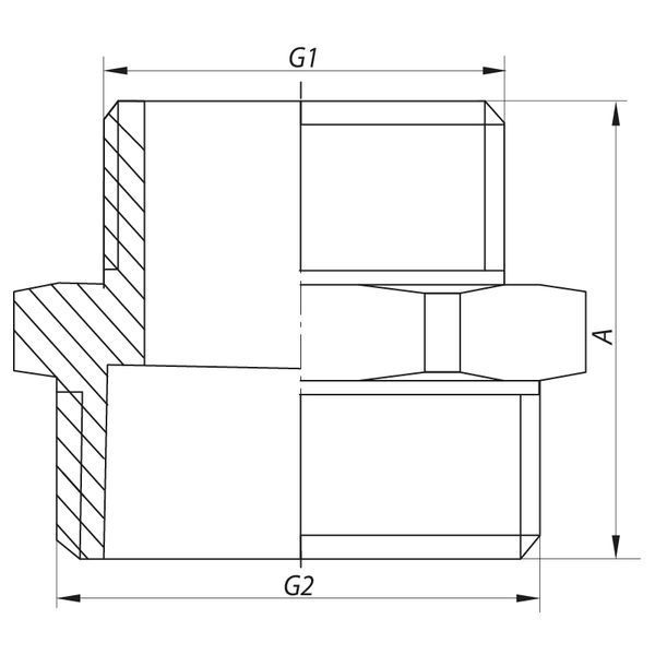 Ніпель редукційний 1/2 "x1-1 / 2" Koer KF.N0616 (KF0040) KF0040 фото