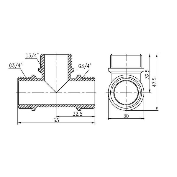 Тройник SD Forte 3/4" НН SF36720 SD00002684 фото