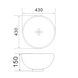 Раковина накладна MIXXUS PREMIUM ELLIPSE-0205 430х430х175mm (перелив) (MP6530) MP6530 фото 6