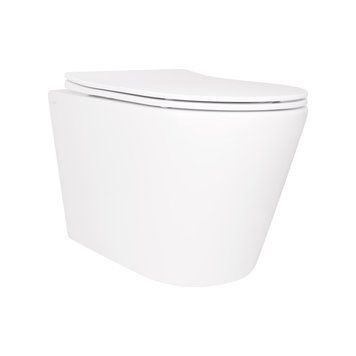 Унитаз подвесной Qtap Scorpio безободковый Ultra Quiet с сиденьем Soft-close QT14332380ASW SD00054227 фото