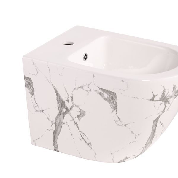 Биде подвесное Qtap Robin 515x370x350 мм, Marble QT13551381GMR SD00054287 фото
