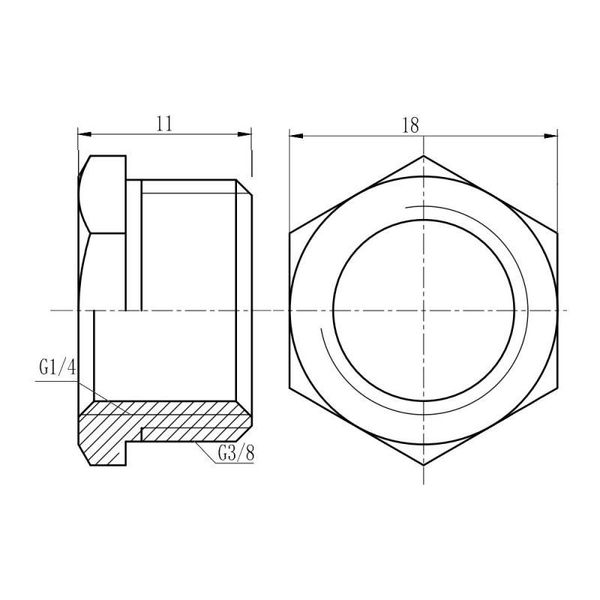 Футорка SD Forte 3/8"х1/4" НВ SF37496 SD00002752 фото