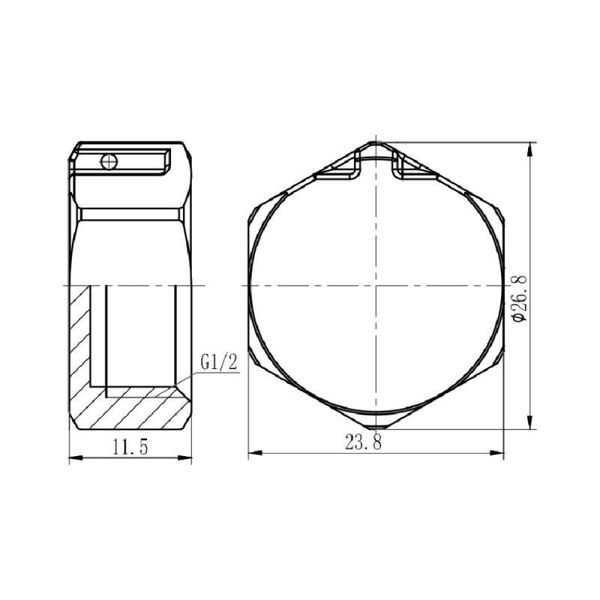 Заглушка SD Forte 1/2" НР хром SF353H15 SD00002521 фото