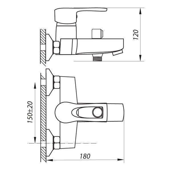 Смеситель для ванны Zerix SEO 181 (ZX2758) ZX2758 фото