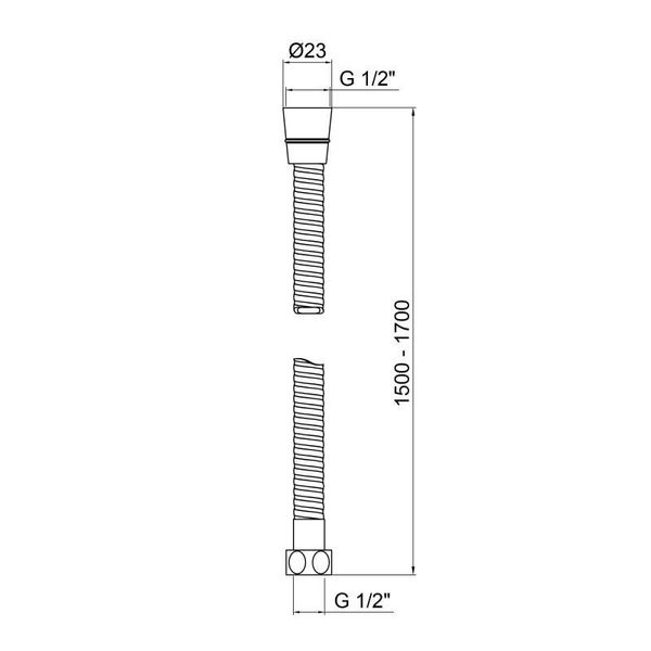 Шланг для душу Lidz (CRM) 50 06 150 00 1,50-1,70 м SD00041558 фото