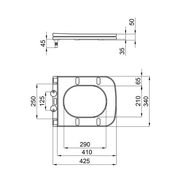 Сидіння для унітаза Qtap Presto з мікроліфтом Slim QT26992615EW SD00049377 фото