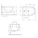 Биде подвесное Qtap Robin 515x370x350 мм, Marble QT13551381GMR SD00054287 фото 8