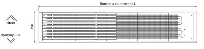 Підлоговий конвектор FCN 240.240 8-трубний 1429387224 фото